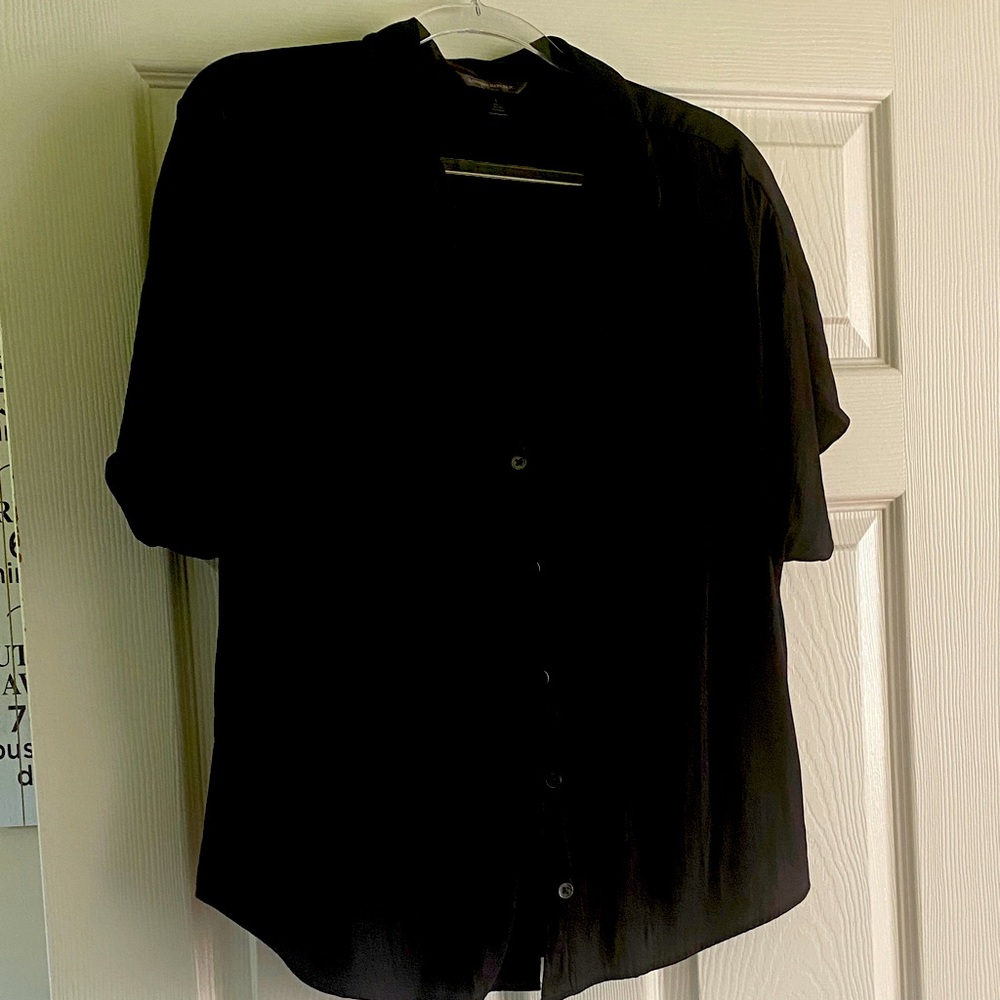 Banana Republic silky Black Shirt size Large